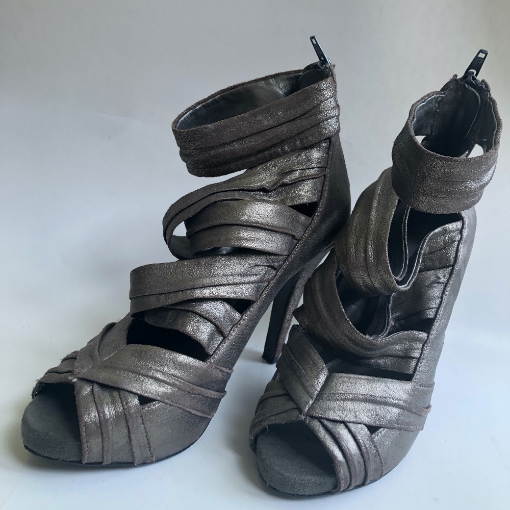 Metallic Strappy Aldo Heels